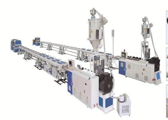 75 밀리미터 1000KG/H 배수 PE 튜브관 압출 라인 낮은 운전 잡음